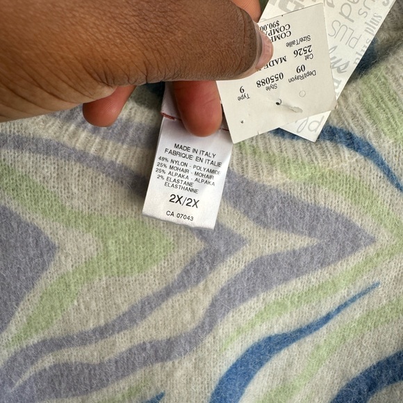 NWT betta made in Italy multi colour mohair/ alpaca blend size 2x jumper… - Picture 6 of 8